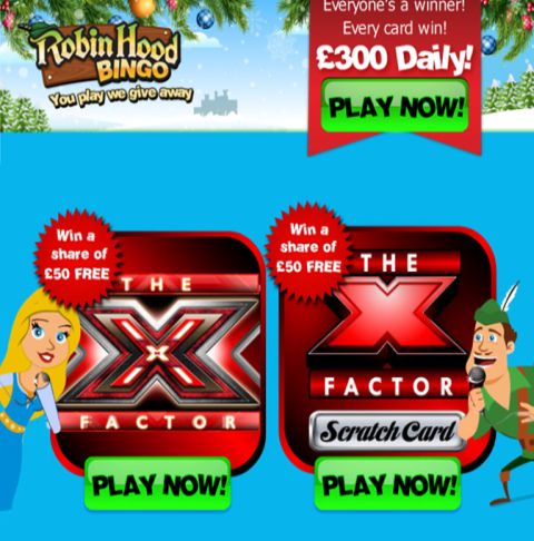 X Factor Slots & Scratch Cards